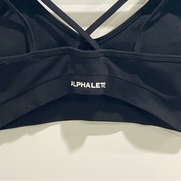 Alphalete Other - Alphalete Black Sports Bra Medium Support Strappy Design